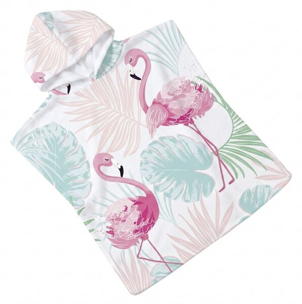 Otroški pončo FLAMINGO barvni 60x120 cm