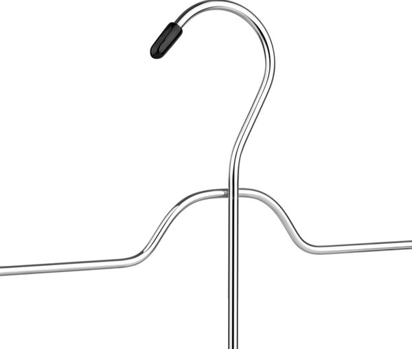 Kovinski obešalnik za hlače v 4 nivojih, ki prihrani prostor, 32 cm, srebrna in črna | SONGMICS