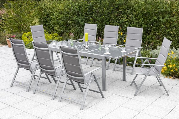 VRTNA GARNITURA Taviano aluminij rjava, srebrne barve rjava, srebrne barve