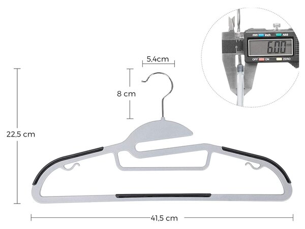 Nedrseči obešalnik, Plastični obešalniki za oblačila, 50 kos | SONGMICS