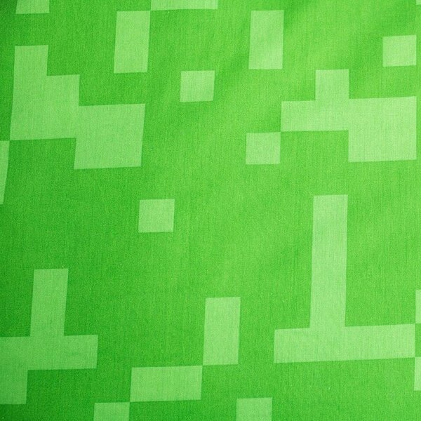 Zeleno-modra enojna bombažna otroška posteljnina 140x200 cm Minecraft "Sssleep Tight" – Jerry Fabrics
