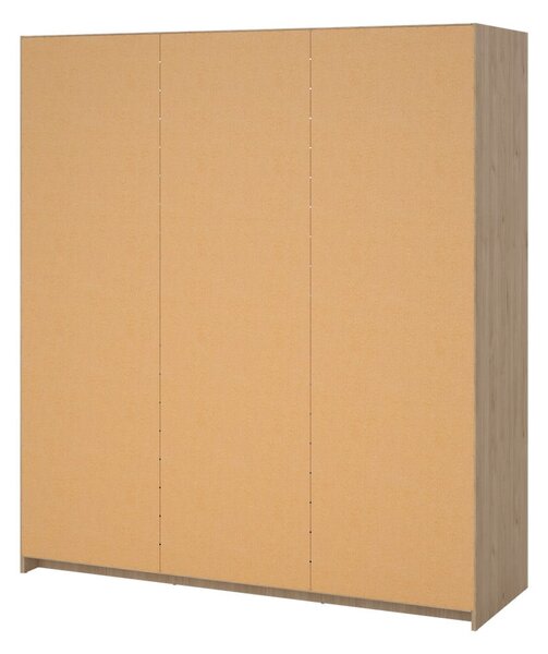 Garderobna omara v hrastovem dekorju z drsnimi vrati 177x200x60 cm Naia – Tvilum
