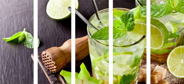 5-delna slika osvežilen Mojito