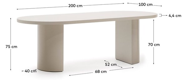 Jedilna miza 100x200 cm Nealy – Kave Home