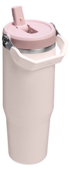 Svetlo rožnata termovka iz nerjavečega jekla 890 ml IceFlow™ Flip Straw 2.0 Tumbler Rose Quartz – Stanley