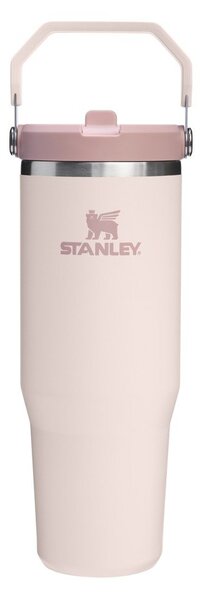 Svetlo rožnata termovka iz nerjavečega jekla 890 ml IceFlow™ Flip Straw 2.0 Tumbler Rose Quartz – Stanley