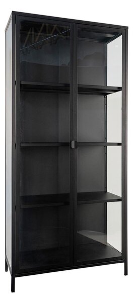 Črna kovinska vitrina 80x175 cm Brisbane – House Nordic