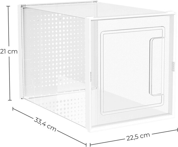 Škatle za visoke čevlje, prozorno | SONGMICS