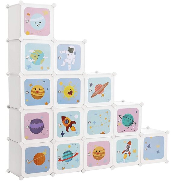 Shramba za 15 kock, omarica za organizatorje iger, 153 x 31 x 153 cm | SONGMICS