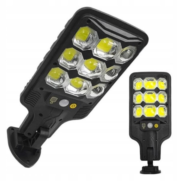 Solarna aku. 63 LED COB cestna svetilka s sezorjem gibanja in mraka + daljinec