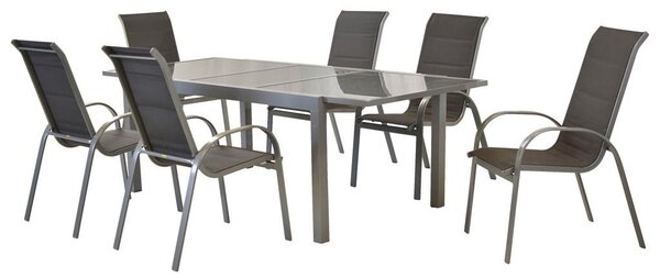 Gardenson Vrtni Set Amalfi, 7-Delni, Aluminij
