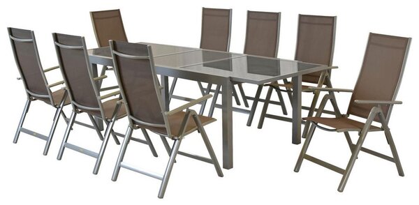 Gardenson Vrtni Set Carrara, 9-Delni, Raztegljiva Miza