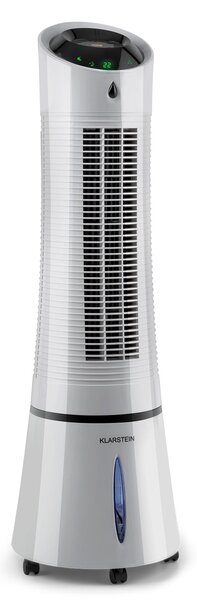 Klarstein Skyscraper Ice 4 v 1, ventilator, hladilec zraka, čistilec zraka, vlažilec zraka, 210 m³/h, 45 W, oscilacija, mobilni, daljinski upravljalnik