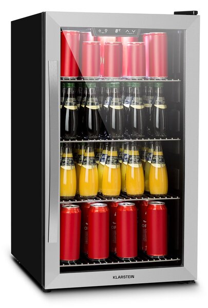 Klarstein Beersafe 4XL, hladilnik, za pijačo, 124 l, 0-10 °C, steklo, G, nerjaveče jeklo