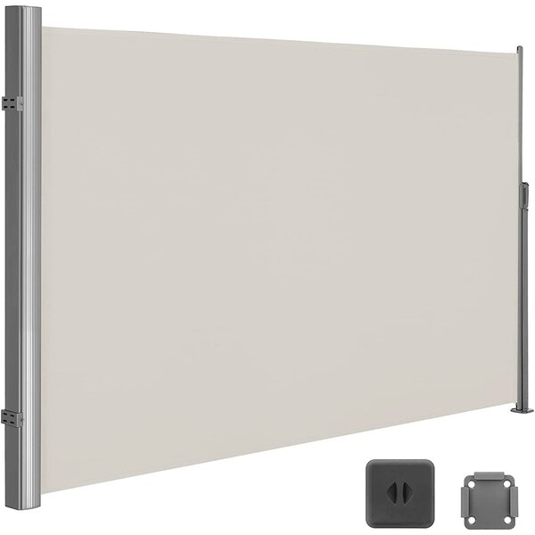 Raztegljiva stranska markiza za balkon in teraso, bež 180 x 300 cm | SONGMICS
