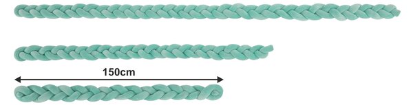 KONDELA Obroba za otroško posteljico, mentol, 150 cm, MINKO TIP 1