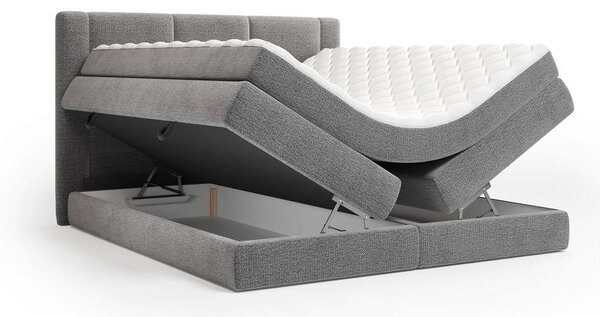BOXSPRING POSTELJA 180 cm x 200 cm , tekstil barve grafita
