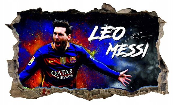 3D stenska nalepka - Lionel Messi 47x77 cm