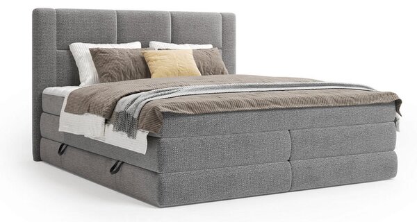 BOXSPRING POSTELJA 180 cm x 200 cm , tekstil barve grafita