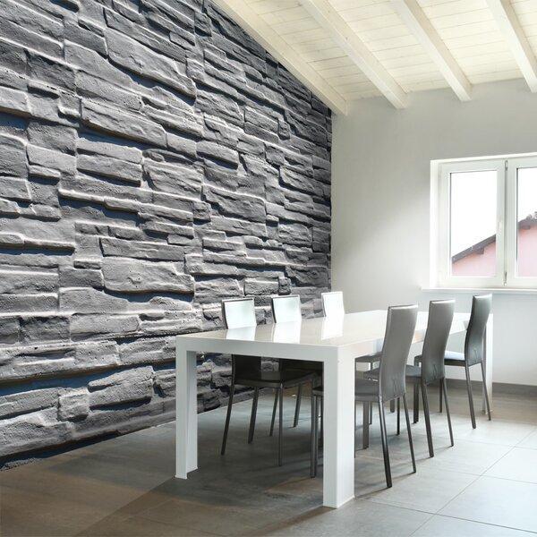 Fototapeta - Grey stone wall