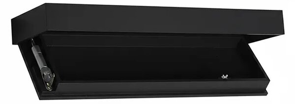 Floatshelf™ Stenska Polica S Skritim Predalom (53 X 17,5 X 5 Cm), Črna