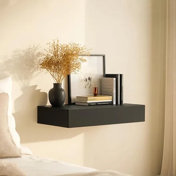 Floatshelf™ Stenska Polica S Skritim Predalom (53 X 17,5 X 5 Cm), Bela