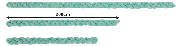 KONDELA Obroba za otroško posteljico, mentol, 200 cm, MINKO TIP 2