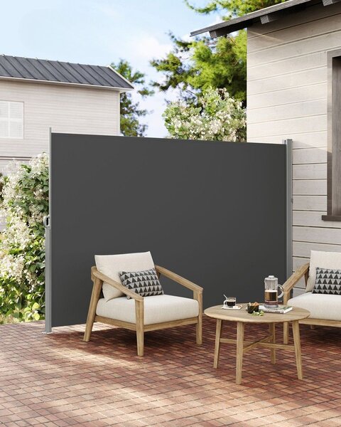 Stranska tenda HORIZON za teraso, 160x300cm, siva SongmicsHome