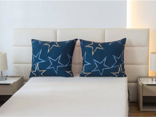 Prevleka za vzglavnik iz mikroflanele STARMISS 40x50 cm, temno modra