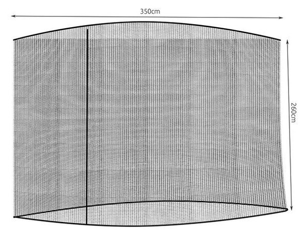 Komarnik za vrtni senčnik 3,5 m - črn
