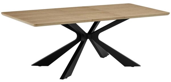 P & B Raztegljiva Miza Lulea, Barva Hrasta, Črna, 160-210x90