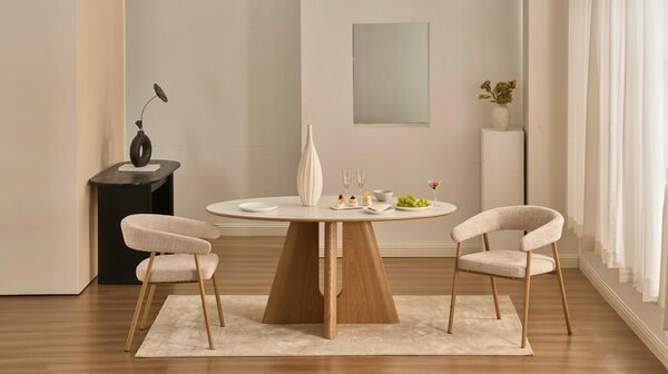 Livetastic Jedilna Miza Otis, Barva Hrasta, Bela, 160x90