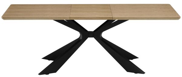 P & B Raztegljiva Miza Lulea, Barva Hrasta, Črna, 160-210x90
