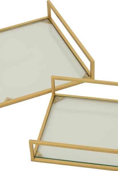 J-Line komplet pladnjev za serviranje iz stekla 50 x 35 x 7 cm