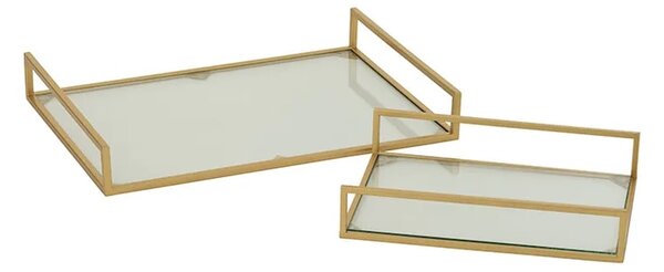 J-Line komplet pladnjev za serviranje iz stekla 50 x 35 x 7 cm