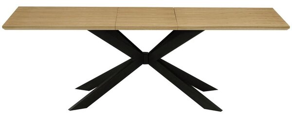 P & B Raztegljiva Miza Kalmar, Barva Hrasta, Črna, 180-230x90