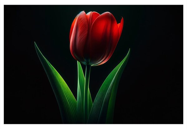 Slika rdeča tulipanova eleganca