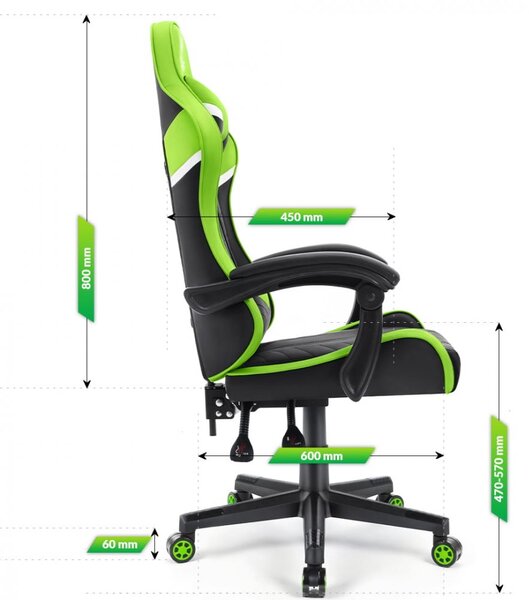 Gaming stol HC-1004 green