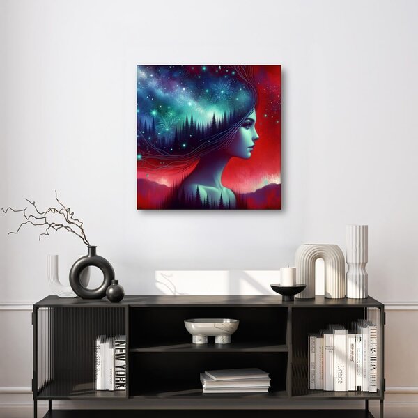 Slika sanjska galaksija in silhueta