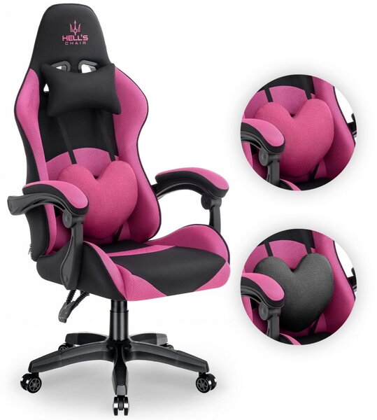 Gaming stol Rainbow Pink-Black Mesh