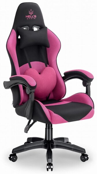 Gaming stol Rainbow Pink-Black Mesh