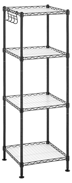 Kovinsko stojalo za shranjevanje, nosilnost do 80 kg, 30x30x102 cm, črna | SONGMICS