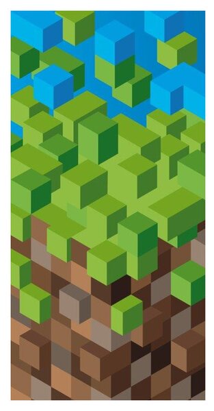 Plažna brisača za Minecraft navdušence Širina: 70 cm | Dolžina: 140 cm