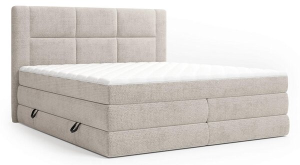 BOXSPRING POSTELJA 140 cm x 200 cm , tekstil bež