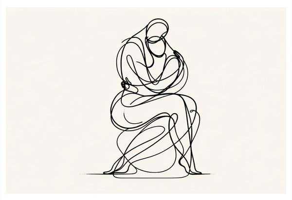 Slika minimalistična risba figure