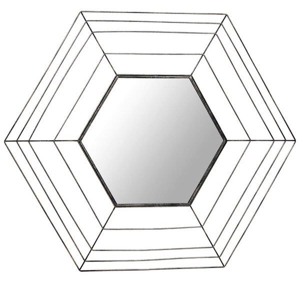 STENSKO OGLEDALO, 79,5/69/1,5 cm kovina, steklo