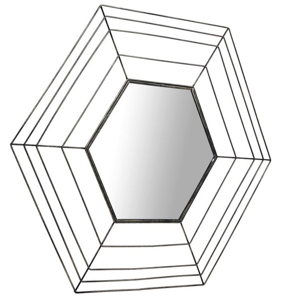 STENSKO OGLEDALO, 79,5/69/1,5 cm kovina, steklo