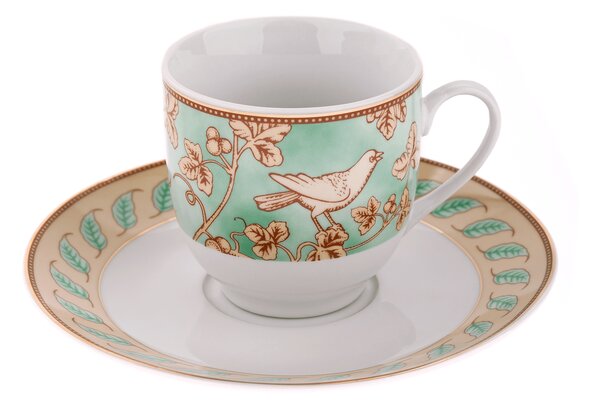 TEMPO-KONDELA DONATELLA TURQUOISE, jedilni servis, komplet 20 kosov, porcelan