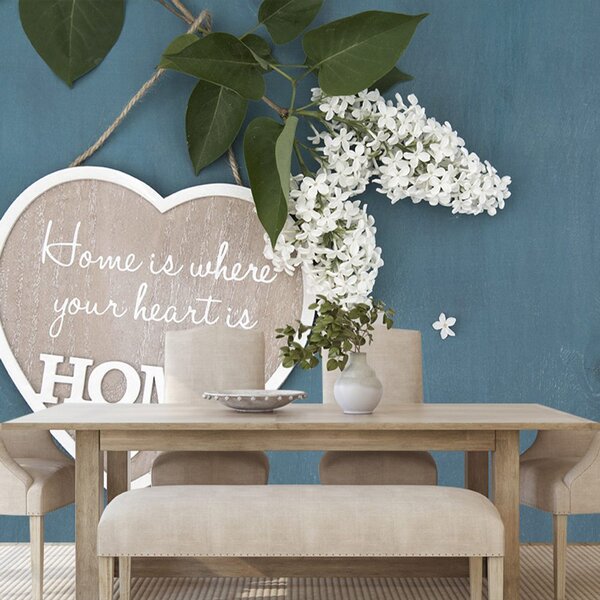 Fototapeta srce s citatom - Home is where your heart is