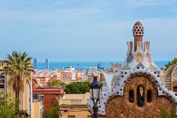 Fototapeta pogled na Park Güell v Barceloni